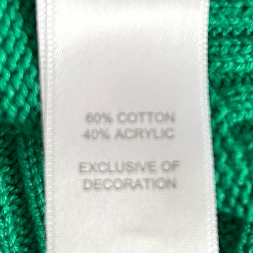 M by Marled Green Tennis Sweater Embroidered Racket design/ NWT/ L - Picture 9 of 11